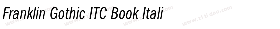 Franklin Gothic ITC Book Italic BT字体转换